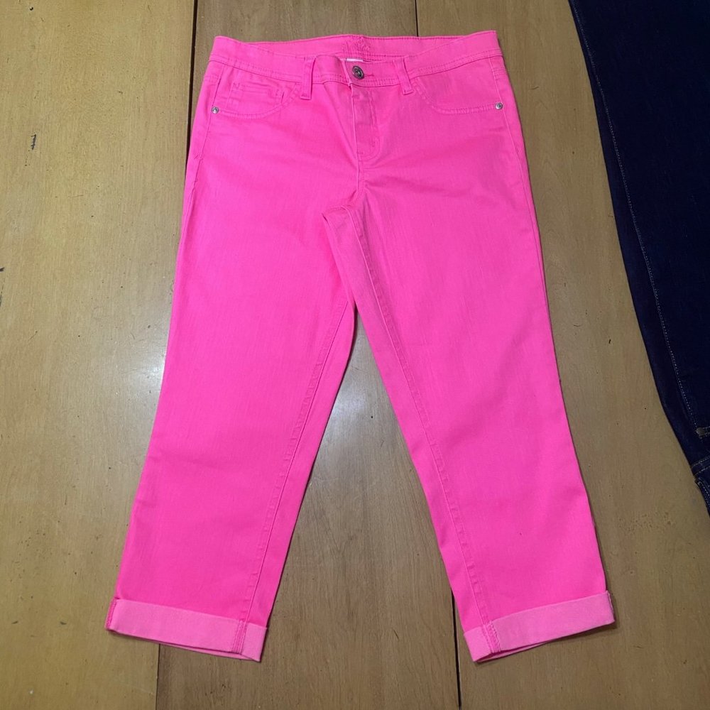 Justice Hot Pink Capri Jeans